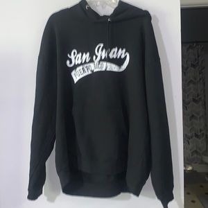 Coconut Creek Trading Co San Juan Hoodie Pullover-Cotton Blend, Black Size 2XL